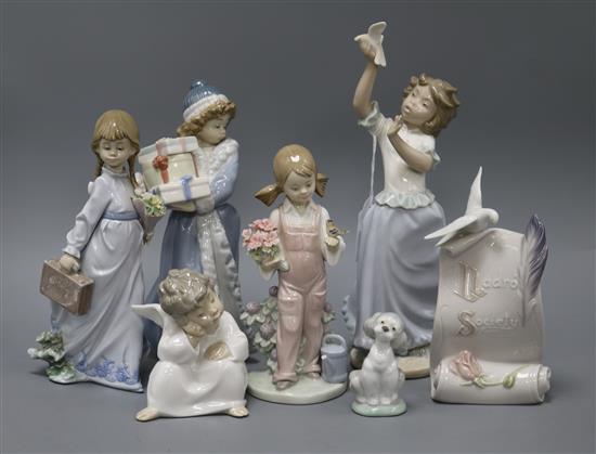 Seven Lladro porcelain figures